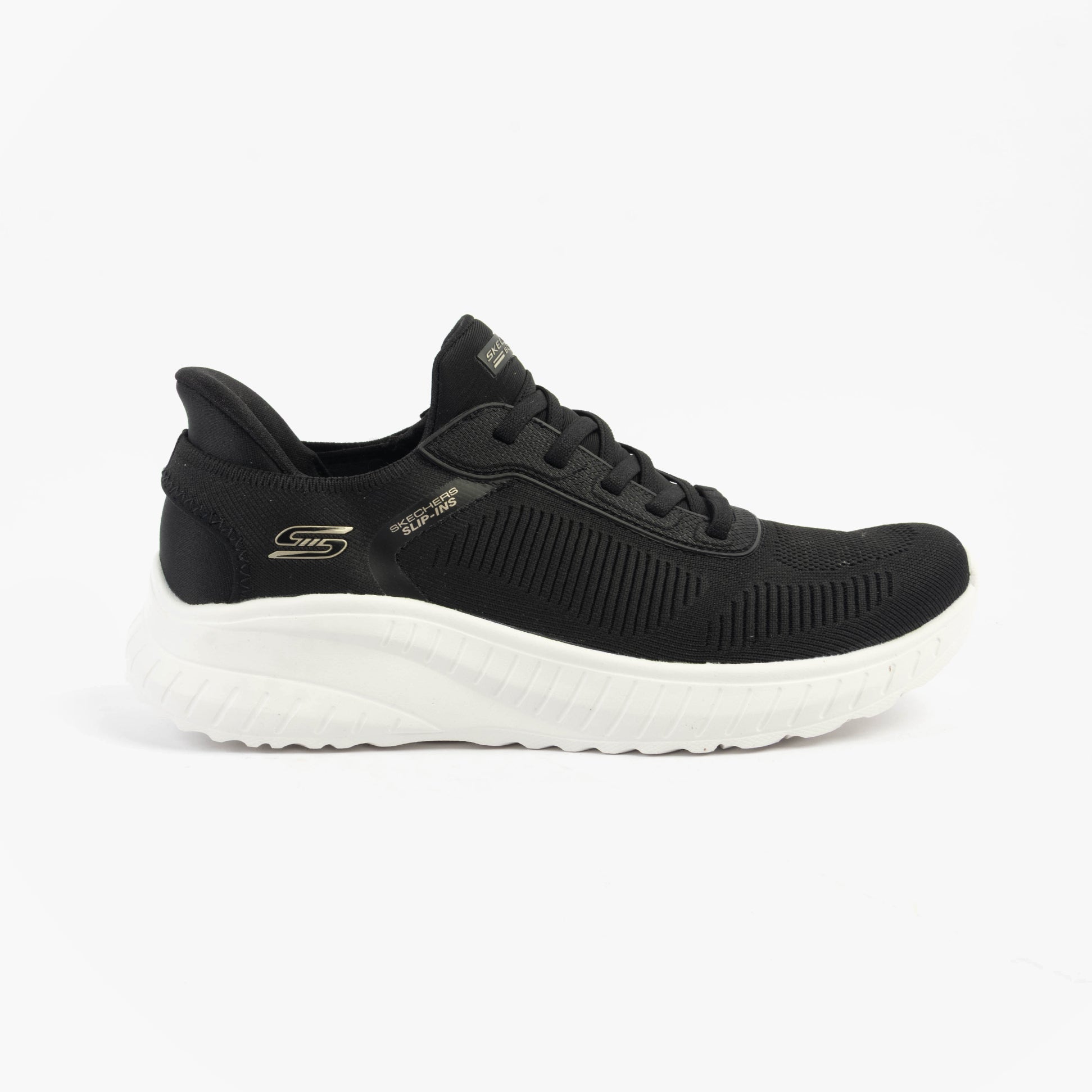 Skechers 117497/BLK BOBS SPORT SQUAD Womens Trainers Black