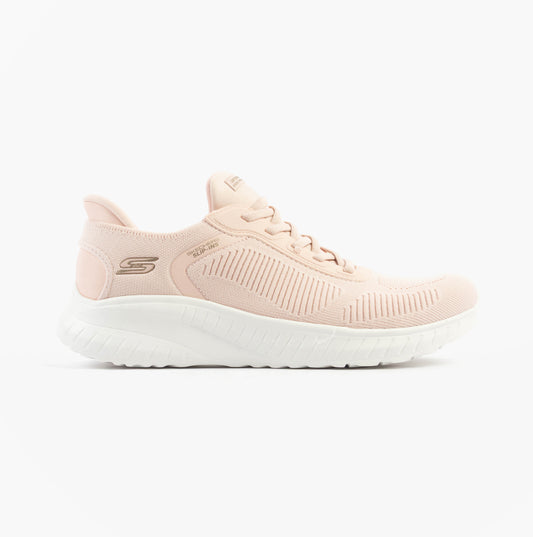 Skechers BOBS SPORT SQUAD Womens Trainers Light Pink