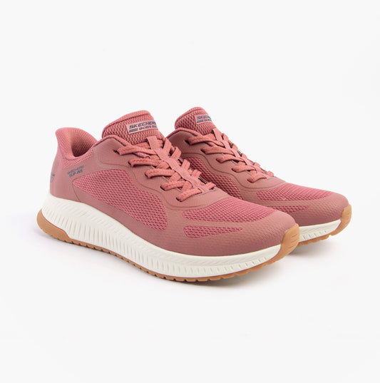 Skechers BOBS SQUAD 4 - STAPLE LOOK Womens Trainers Rose