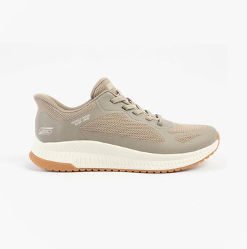 Skechers BOBS SQUAD 4 - STAPLE LOOK Womens Trainers Taupe