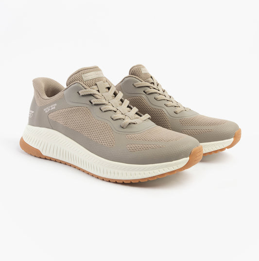 Skechers BOBS SQUAD 4 - STAPLE LOOK Womens Trainers Taupe
