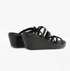 Skechers RUMBLE ON - NIGHT OUT Womens Multi Strap Sliders Black