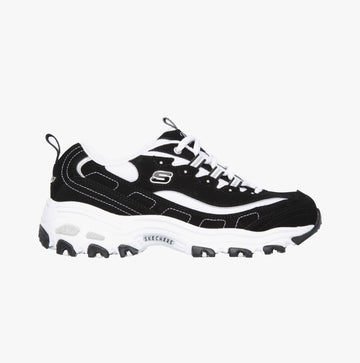 Skechers 11930/BKW D'LITES-BIGGEST FAN Womens Sneaker Black/White