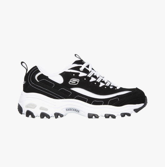 Skechers 11930/BKW D'LITES-BIGGEST FAN Womens Sneaker Black/White