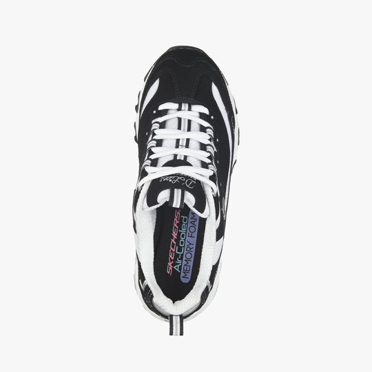 Skechers D'LITES-BIGGEST FAN Womens Trainers Black/White