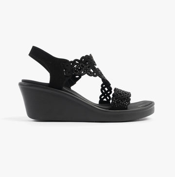 Skechers RUMBLE ON - SASSIER DAYZ Womens Sandals Black
