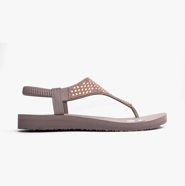 Skechers 119770/TPE MEDITATION - ROCKSTAR Womens Sandals Taupe