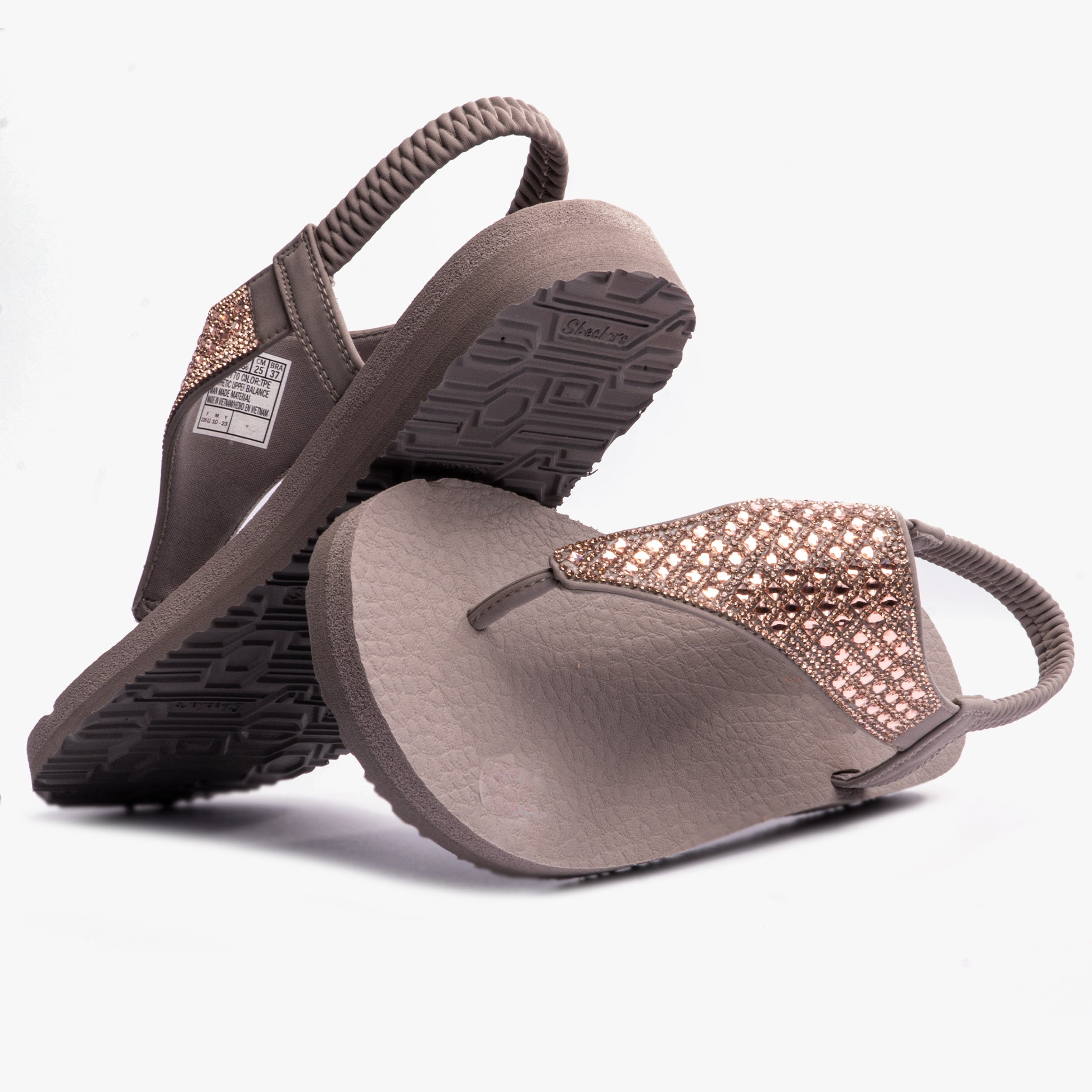 Skechers 119770/TPE MEDITATION - ROCKSTAR Womens Sandals Taupe