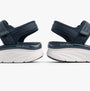 Skechers 119823/NVY D'LUX WALKER - ADORED DAYS Womens Sandals Navy side view showcasing comfortable wedge heel design.