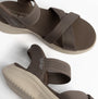 Skechers 119975/DKTP ULTRA FLEX 3.0 - NEVER BETTER Womens Sandals Dark Taupe top view and side view angled.