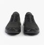 Skechers 124836/BBK GO WALK FLEX - GRAND ENTRY Womens Trainers Black front view with lace-up closure and round toe.