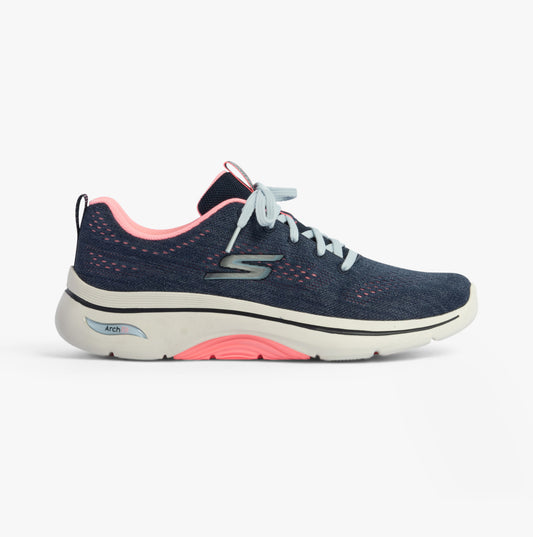 Skechers 125311/NVHP GO WALK ARCH FIT 2.0 - VIVID SUNSET Womens Trainers Navy/Hotpink