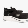 Skechers 129611/BKW MAX CUSHIONING ELITE 2.0 - Womens Trainers Black/White side view showcasing comfort and style.