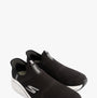 Skechers 129611/BKW MAX CUSHIONING ELITE 2.0 - Womens Trainers Black/White side view showcasing comfort and slip-on design.