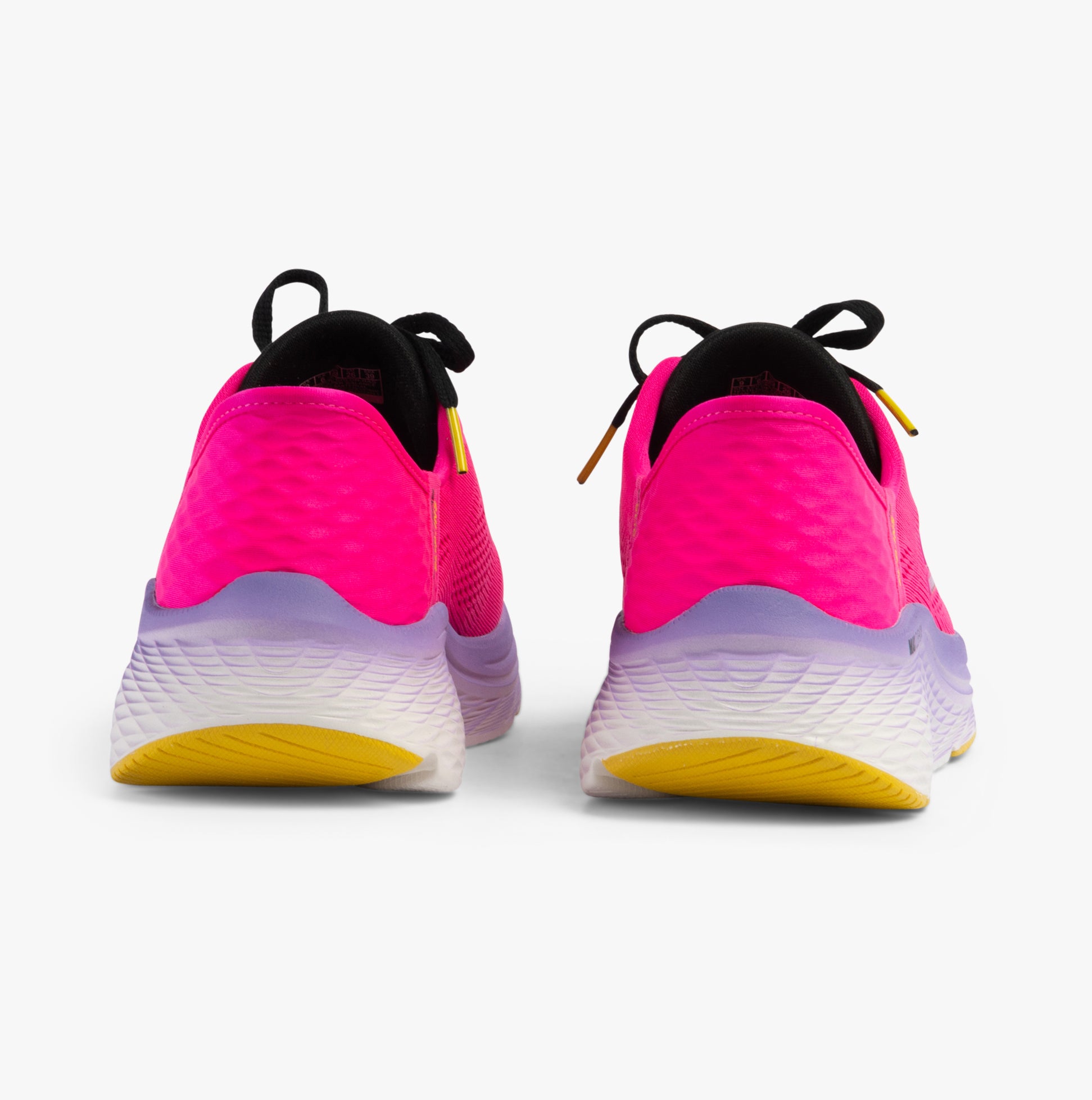 Skechers 129626/RAS MAX CUSHIONING ELITE 2.0 - Womens Trainers Raspberry rear view showcasing vibrant pink color.