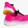 Skechers 129626/RAS MAX CUSHIONING ELITE 2.0 - Womens Trainers Raspberry side view with bright pink upper and MAX CUSHION detail.