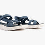 Skechers 141481/NVY GO WALK FLEX SANDAL - ILLUMINATE Womens Sandals Navy side view on white background