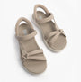 Skechers 141481/TPE GO WALK FLEX SANDAL - ILLUMINATE Womens Sandals Taupe top view with straps and cushioned footbed.