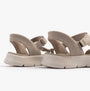 Skechers 141481/TPE GO WALK FLEX SANDAL - ILLUMINATE Womens Sandals Taupe back view showing comfort and design.