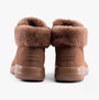 Skechers 144334/BRN ON-THE-GO JOY - COZY HAVEN Womens Boots Brown, back view showing suede upper and faux fur lining.