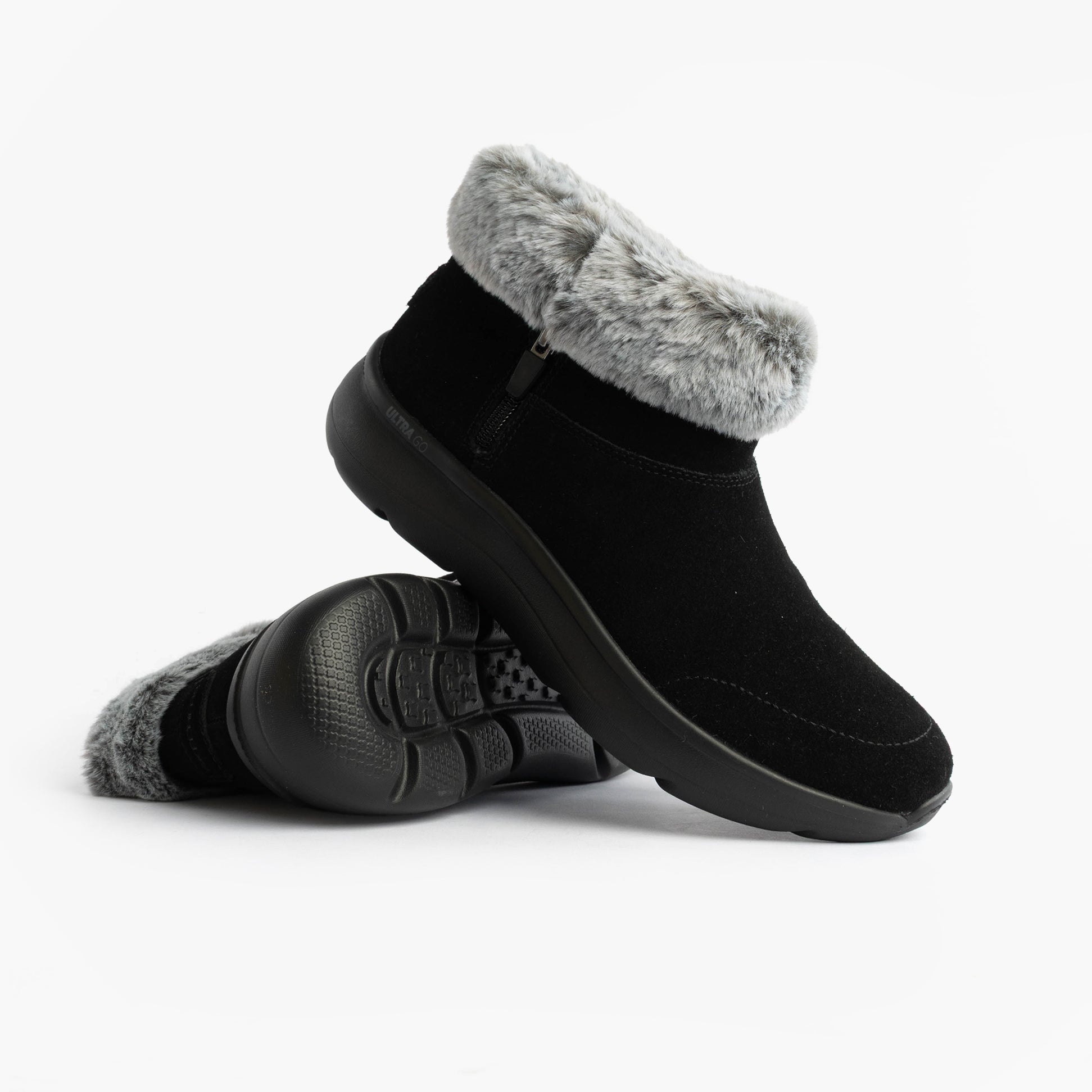 Skechers ON-THE-GO ENCORE - SNOW-CAPPE Womens Boots Black/Gray