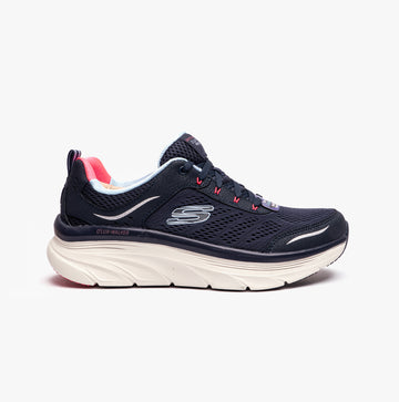 Skechers 149023/NVCL D'LUX WALKER-INFINITE MOTION Womens Casual Shoes Navy/Coral
