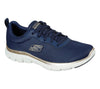 Skechers 149303/NVGD FLEX Womens Trainers Navy/Gold