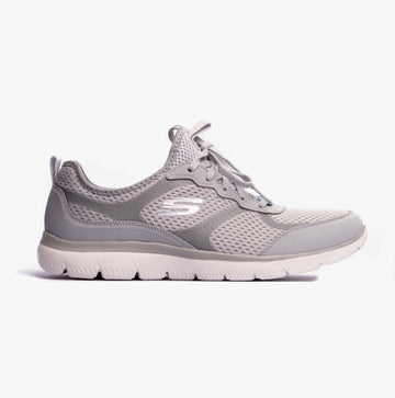 Skechers 149535/LTGY SUMMITS-FREE CLASSICS Womens Lace-Up Trainers Light Grey