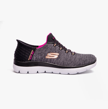 Skechers 149937/BKMT SUMMITS-DAZZLING HAZE Womens Bungee Lace Trainers Black/Multi