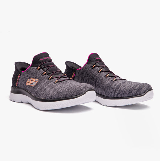 Skechers 149937/BKMT SUMMITS-DAZZLING HAZE Womens Bungee Lace Trainers Black/Multi