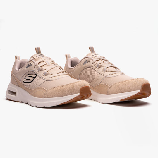 Skechers SKECH-AIR COURT COOL AVENUE Womens Trainers Natural/Black
