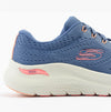 Skechers ARCH FIT 2.0 - BIG LEAGUE Womens Trainers Blue/Pink