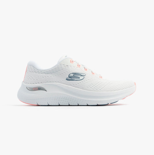 Skechers ARCH FIT 2.0 - BIG LEAGUE Womens Trainers White/Pink/Blue