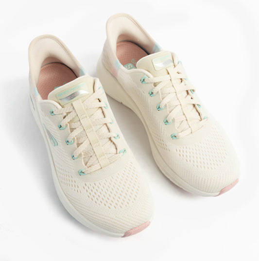 Skechers ARCH FIT 2.0 - EASY CHIC Womens Trainers Natural Pink