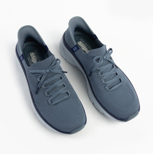 Skechers D'LUX WALKER 2.0 - THRILL MOVEMENT Womens Trainers Slate