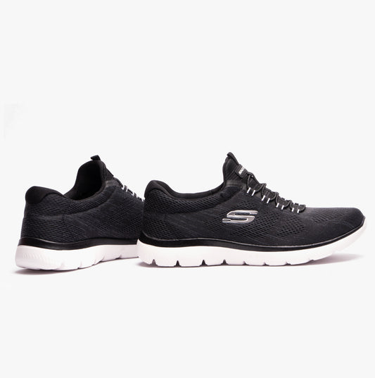 Skechers 150113/BKW SUMMITS-FUN FLARE Womens Shoes Black/White