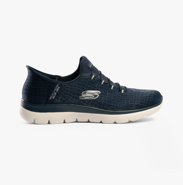 Skechers 150128/NVSL SUMMITS-CLASSY NIGHT Womens Trainers Navy/Silver