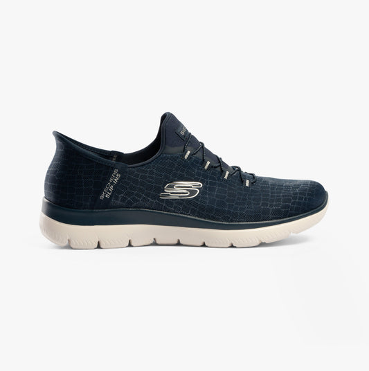 Skechers 150128/NVSL SUMMITS-CLASSY NIGHT Womens Trainers Navy/Silver