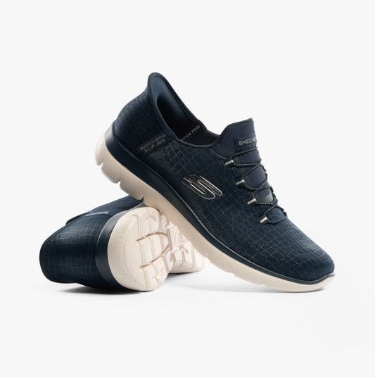 Skechers 150128/NVSL SUMMITS-CLASSY NIGHT Womens Trainers Navy/Silver