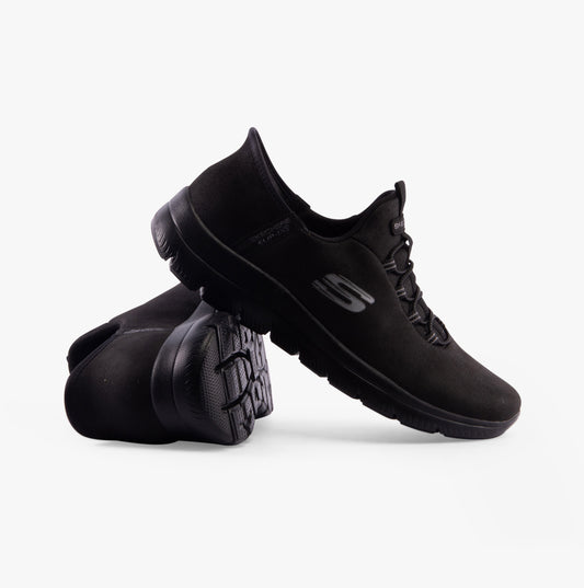 Skechers 150254/BBK SUMMITS-UNKNOWN TRAIL Womens Trainers Black