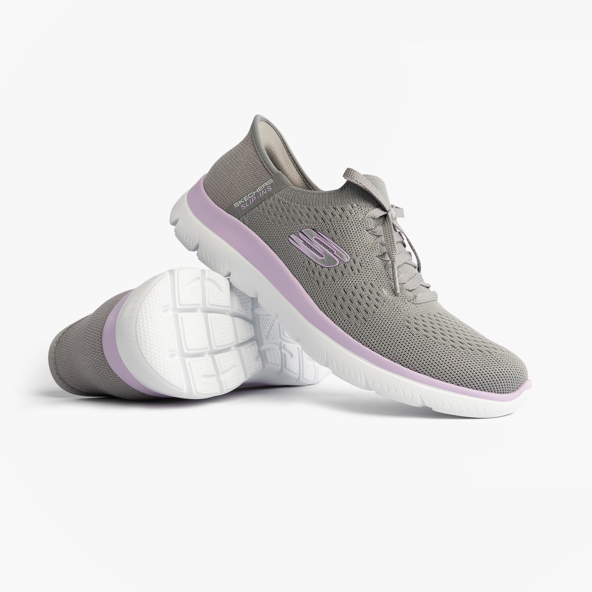 Skechers 150263/GYLV SUMMITS-NEW DAILY Womens Trainers Grey/Lavender