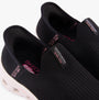 Skechers 150422/BLK GLIDE-STEP PRO-EVERYDAY CITIZ Womens Trainers Black top view showcasing slip-on design and memory foam cushioning.