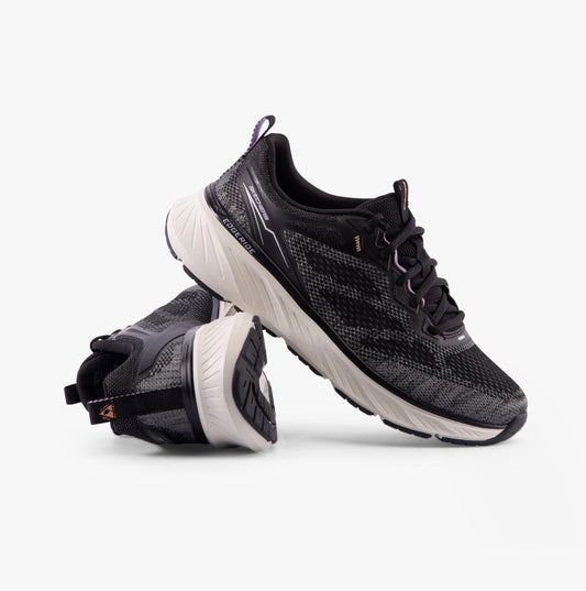 Skechers 150471/BKLV EDGERIDE-POWER FLOW Womens Trainers Black/Lavender