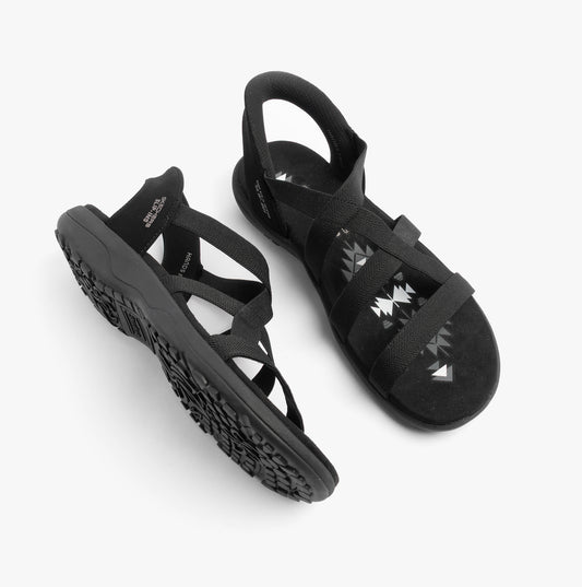 Skechers REGGAE SLIM - STRETCH FLEX Womens Sandals Black