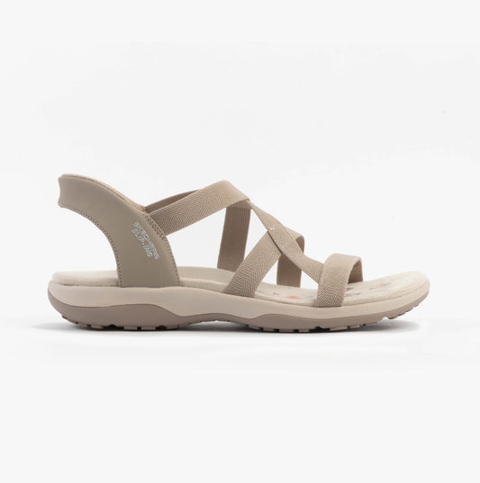 Skechers REGGAE SLIM - STRETCH FLEX Womens Sandals Taupe