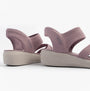 Skechers 163524/LAV ARYA - COOLING OFF Womens Sandals Lavender side view, showcasing wedge heel and textile upper.