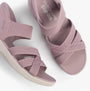 Skechers 163524/LAV ARYA - COOLING OFF Womens Sandals Lavender top view showing straps and wedge sole.