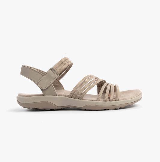 Skechers REGGAE SLIM - COFFEE RUN Womens Sandals Taupe