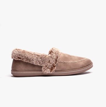 Skechers 167622/TPE COZY CAMPFIRE - LET'S TOAST Womens Indoor Slippers Taupe