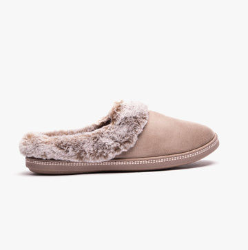 Skechers 167625/TPE COZY CAMPFIRE - LOVELY LIFE Womens Indoor Slippers Taupe